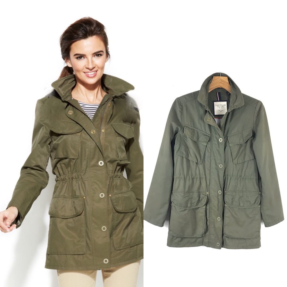 Tommy Hilfiger utility long jacket green